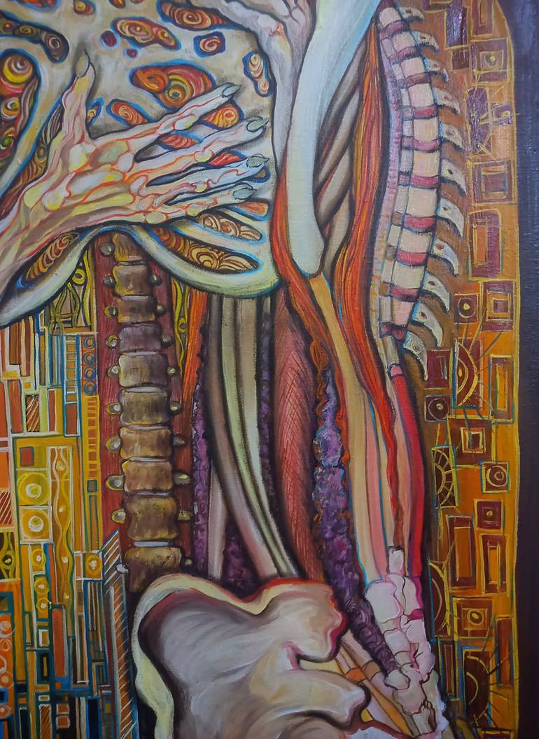 Original Art Nouveau Love Painting by Safir Rifas