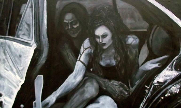 Original Abstract Expressionism Fantasy Painting by Safir Rifas