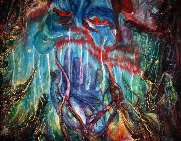 Original Expressionism Fantasy Painting by SAFIR RIFAS