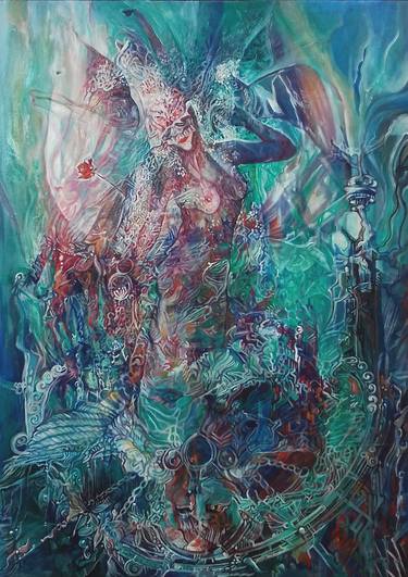 Original Abstract Expressionism Fantasy Paintings by SAFIR RIFAS