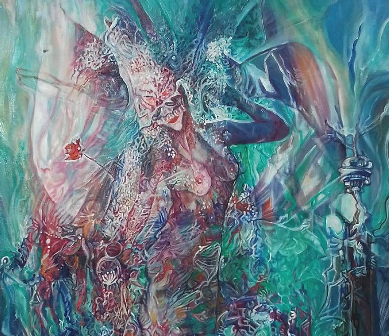 Original Abstract Expressionism Fantasy Painting by SAFIR RIFAS