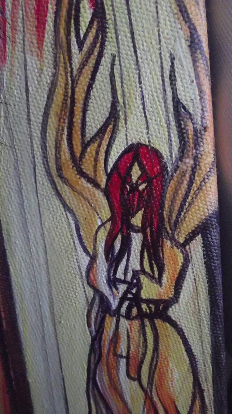 Original Abstract Expressionism Religion Painting by Safir Rifas