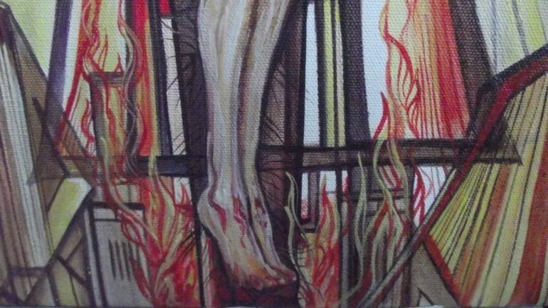 Original Abstract Expressionism Religion Painting by Safir Rifas