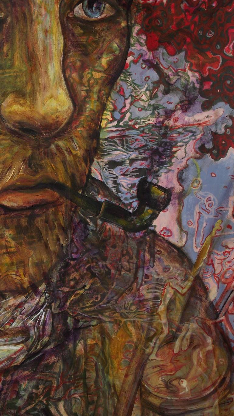 Original Abstract Expressionism Pop Culture/Celebrity Painting by Safir Rifas