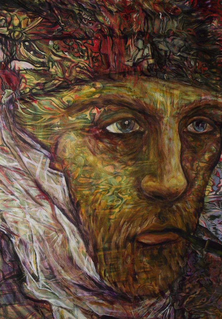 Original Abstract Expressionism Pop Culture/Celebrity Painting by Safir Rifas