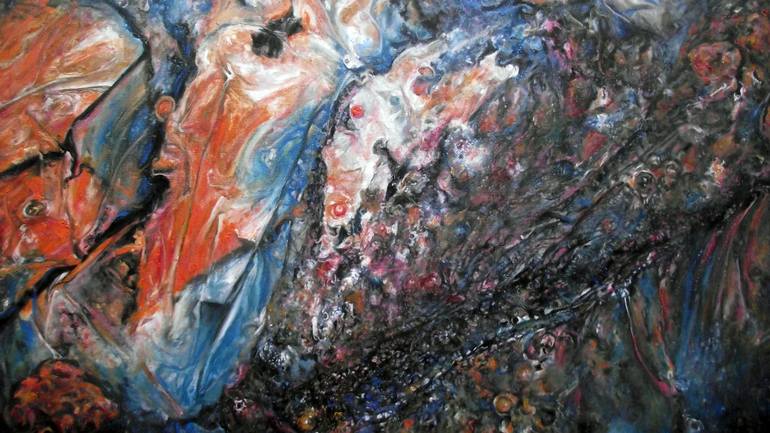 Original Abstract Expressionism Abstract Painting by Safir Rifas