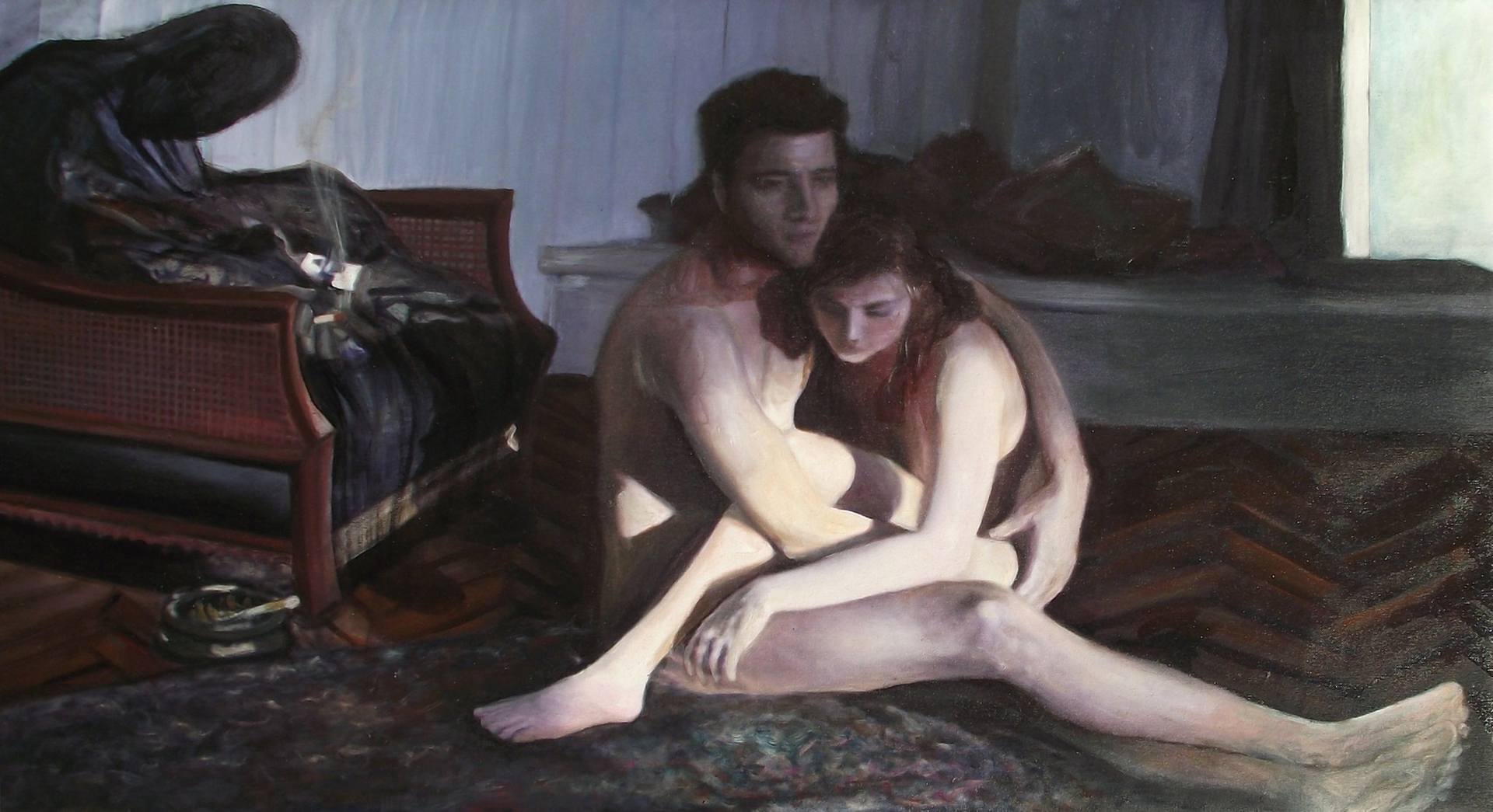 The voyeur - death watch Painting by SAFIR RIFAS | Saatchi Art
