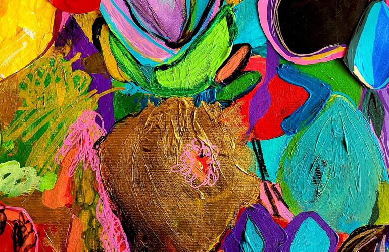 Original Contemporary Abstract Painting by Brigite Oury
