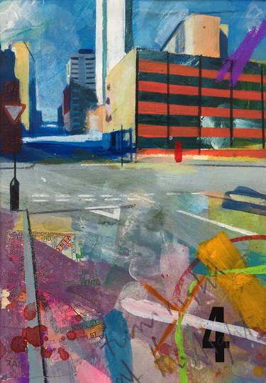 Print of Abstract Cities Paintings by Chris Haywood