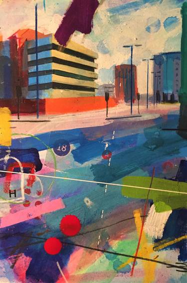 Print of Abstract Cities Paintings by Chris Haywood