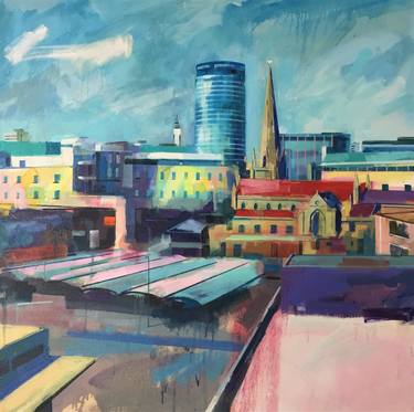 Original Abstract Expressionism Cities Paintings by Chris Haywood