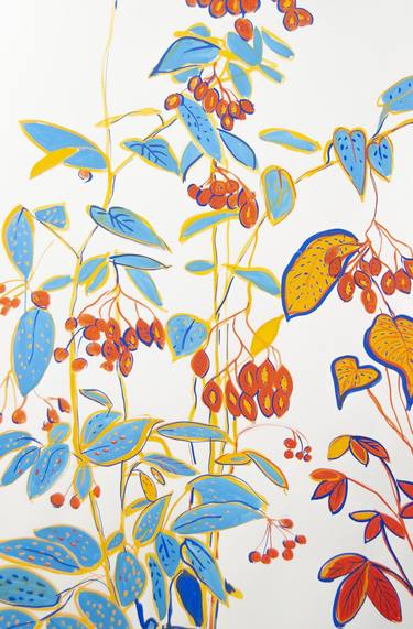 Original Contemporary Floral Paintings by Marta Chojnacka