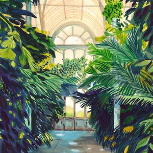 Kew Gardens Glasshouse with Tropical Plants