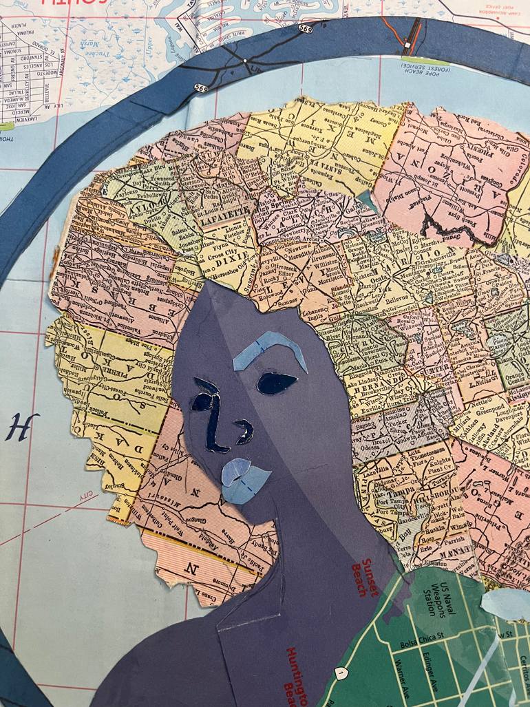 Original Abstract Women Collage by M Susan Broussard