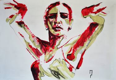 Saatchi Art Artist Michele Petrelli; Paintings, “Flamenco Rosso 03” #art