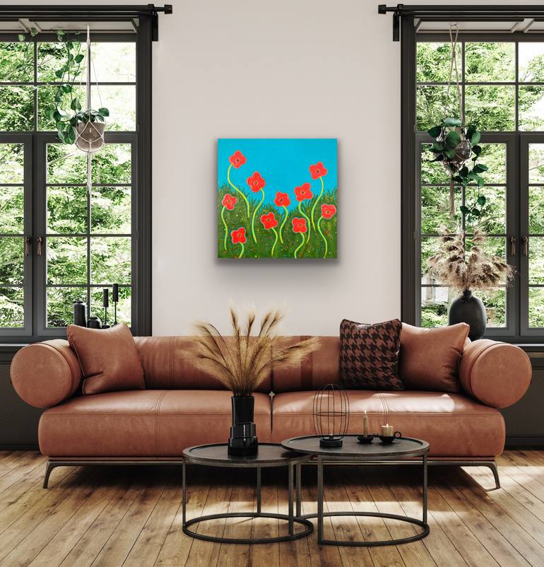Original Post-impressionism Floral Painting by Marcia Crumley
