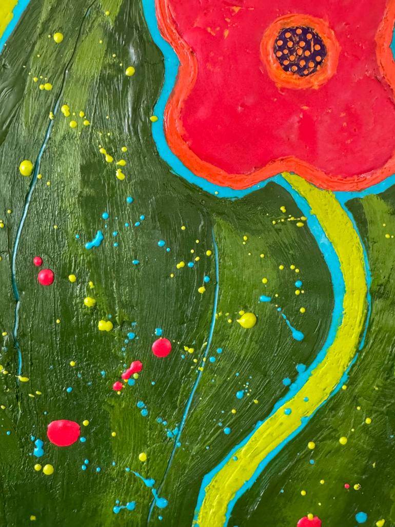 Original Post-impressionism Floral Painting by Marcia Crumley