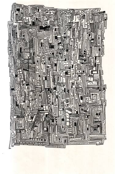 Original Abstract Cities Drawings by Federico Federici