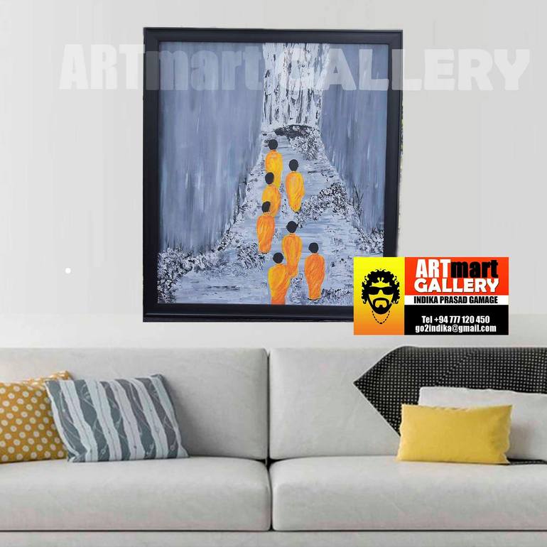 Original Famous Painting by Indika Prasad Gamage  Abstract Art on Canvas  Home Decor Hand Painting