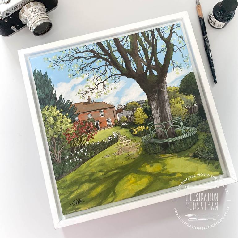 Original Figurative Garden Painting by Jonathan Chapman