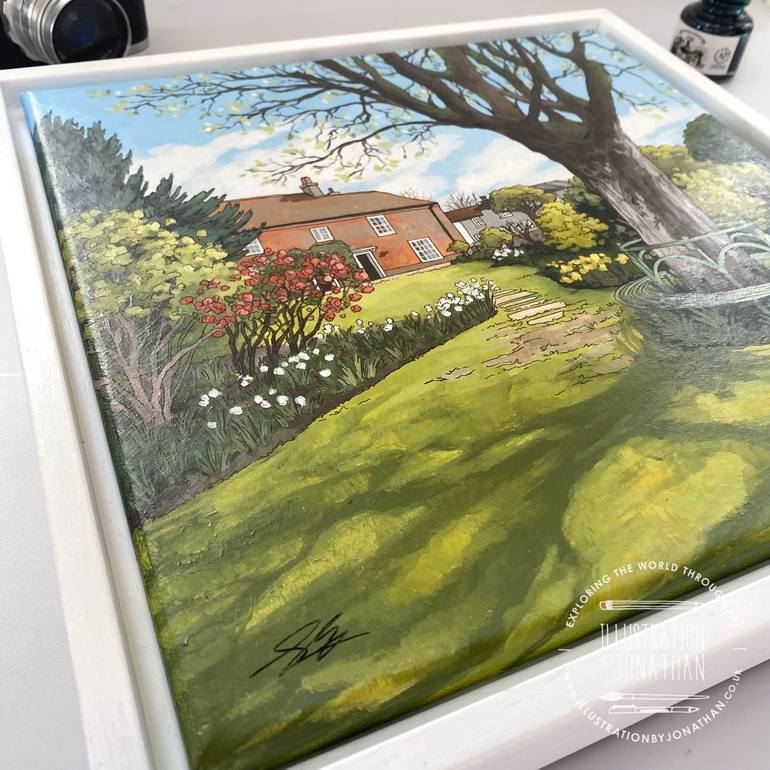 Original Figurative Garden Painting by Jonathan Chapman