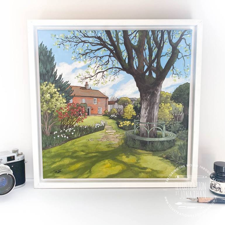 Original Figurative Garden Painting by Jonathan Chapman