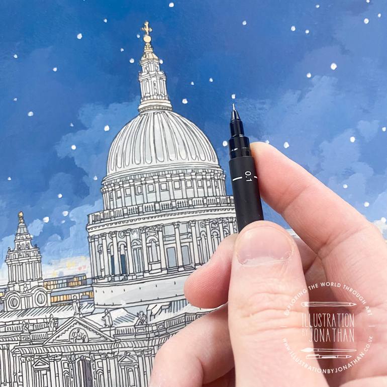 Original Figurative Cities Painting by Jonathan Chapman