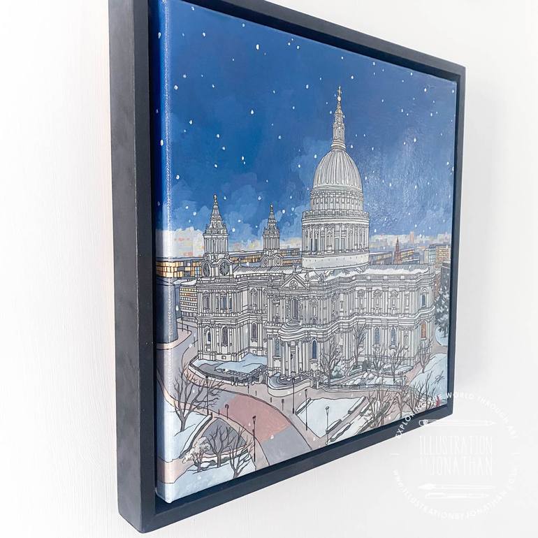 Original Figurative Cities Painting by Jonathan Chapman
