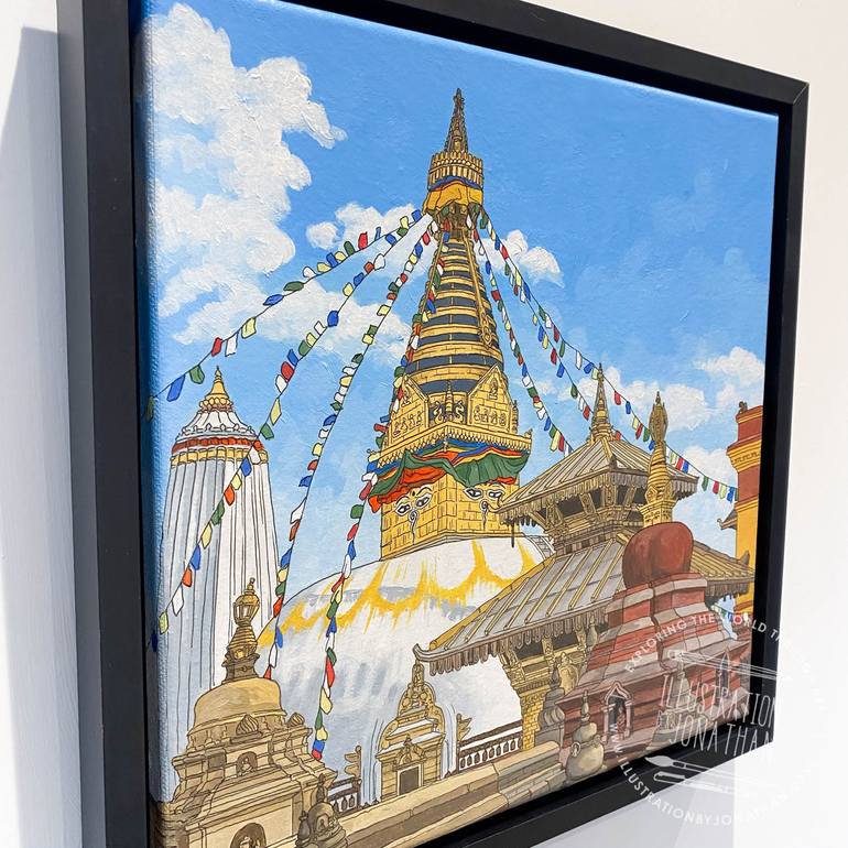 Original Figurative Architecture Painting by Jonathan Chapman