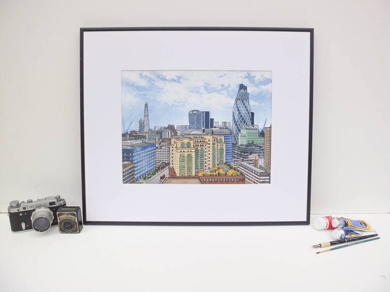 Original Figurative Cities Painting by Jonathan Chapman