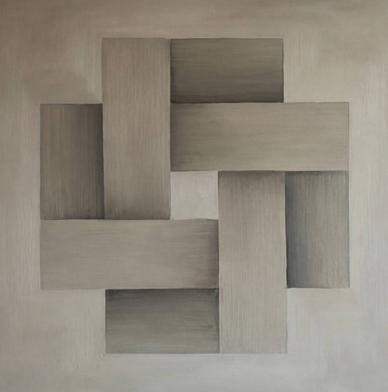 Converging Planes of Solitude Original Painting by irina krassilova