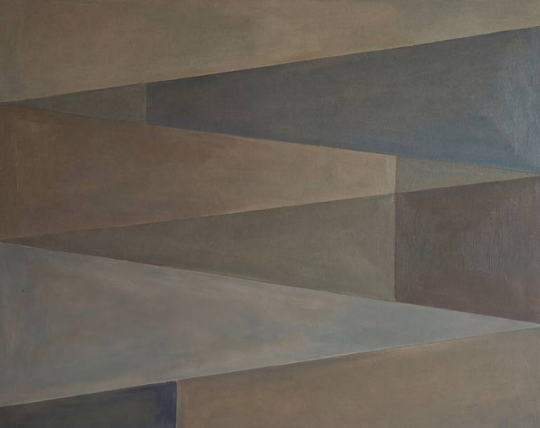 Angular Tranquil Abstraction Original Painting by irina krassilova