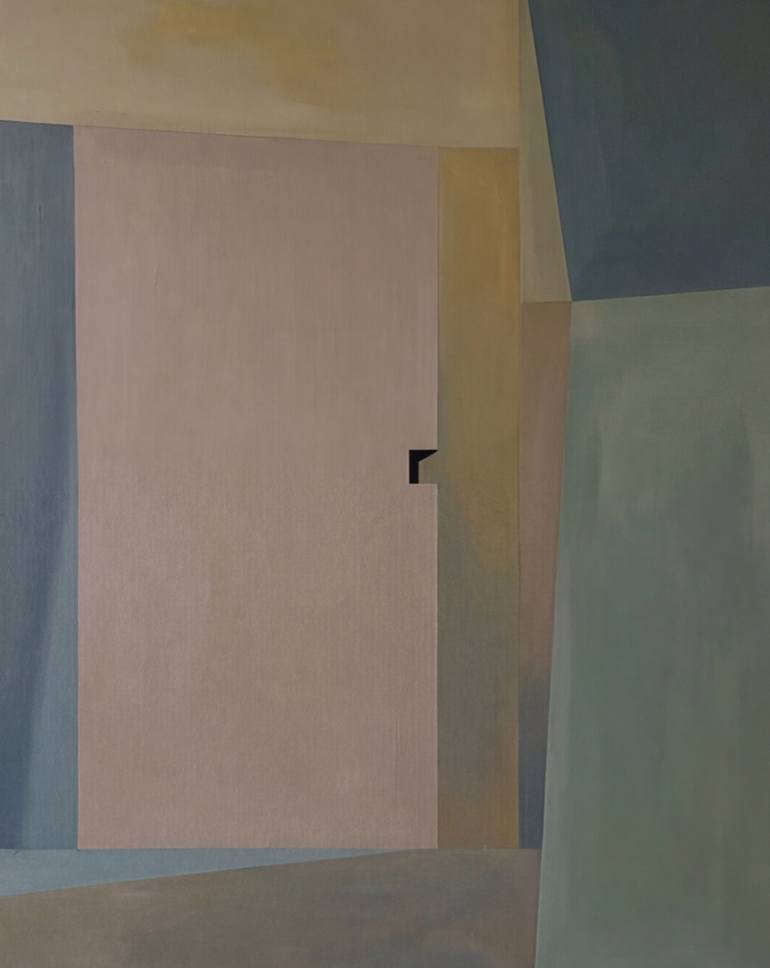Floating Rectangles Conceal Silent Notch Original Painting by irina krassilova