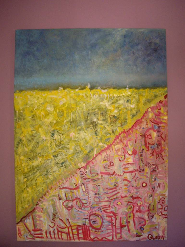 The Pink Hill Painting by josephine guida Saatchi Art