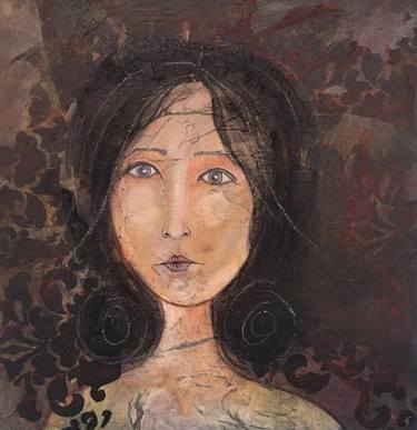 Original Abstract Portrait Painting by Laura Carter