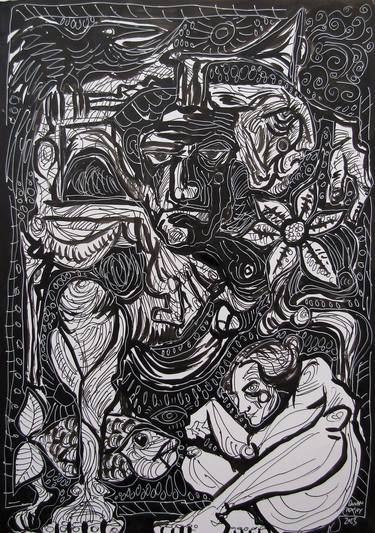 Print of Abstract Mortality Drawings by Ronan Crowley