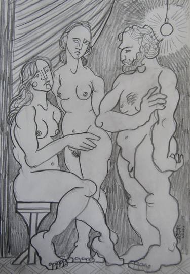 Print of Figurative Erotic Drawings by Ronan Crowley