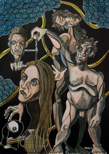 Original Surrealism Classical Mythology Painting by Ronan Crowley