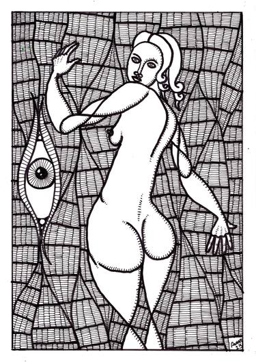 Print of Surrealism Erotic Drawings by Ronan Crowley