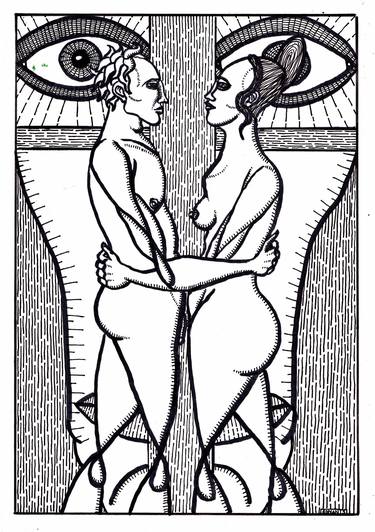 Print of Art Deco Erotic Drawings by Ronan Crowley