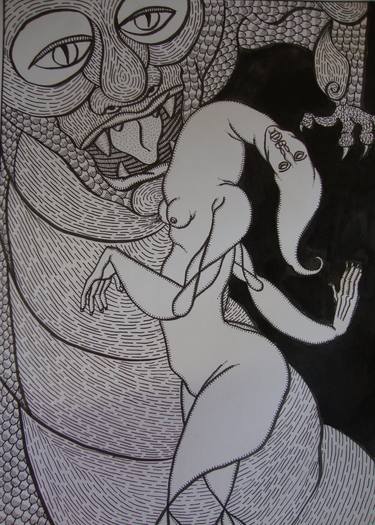Print of Art Deco Fantasy Drawings by Ronan Crowley