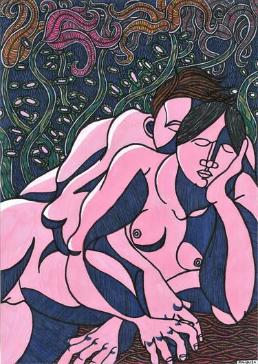 Print of Figurative Erotic Paintings by Ronan Crowley
