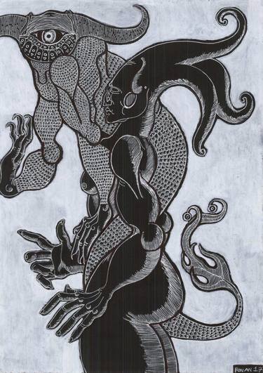 Print of Art Deco Fantasy Drawings by Ronan Crowley