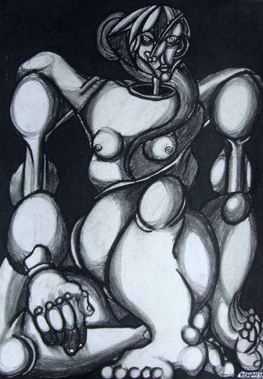Original Abstract Erotic Drawings by Ronan Crowley