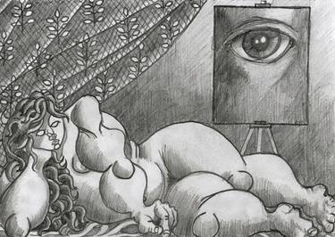 Print of Surrealism Erotic Drawings by Ronan Crowley