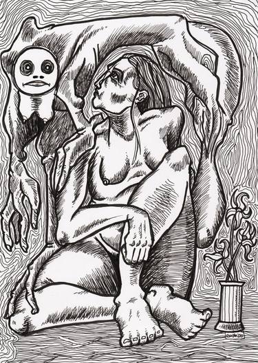 Print of Surrealism Mortality Drawings by Ronan Crowley