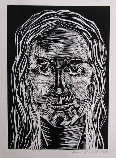 Print of Expressionism Portrait Printmaking by Ronan Crowley