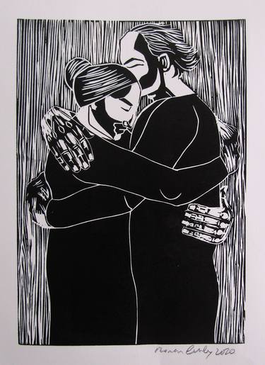 Print of Expressionism Love Printmaking by Ronan Crowley