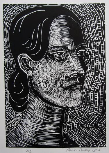 Head of a woman-Linoprint thumb