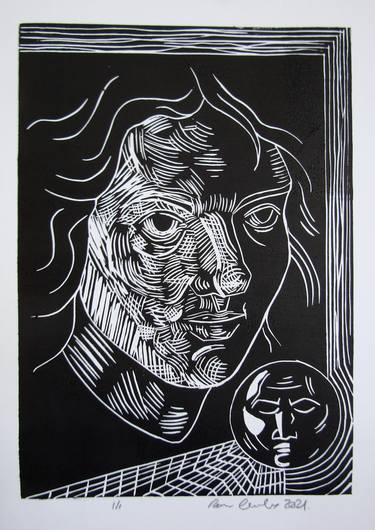 Print of Surrealism Portrait Printmaking by Ronan Crowley